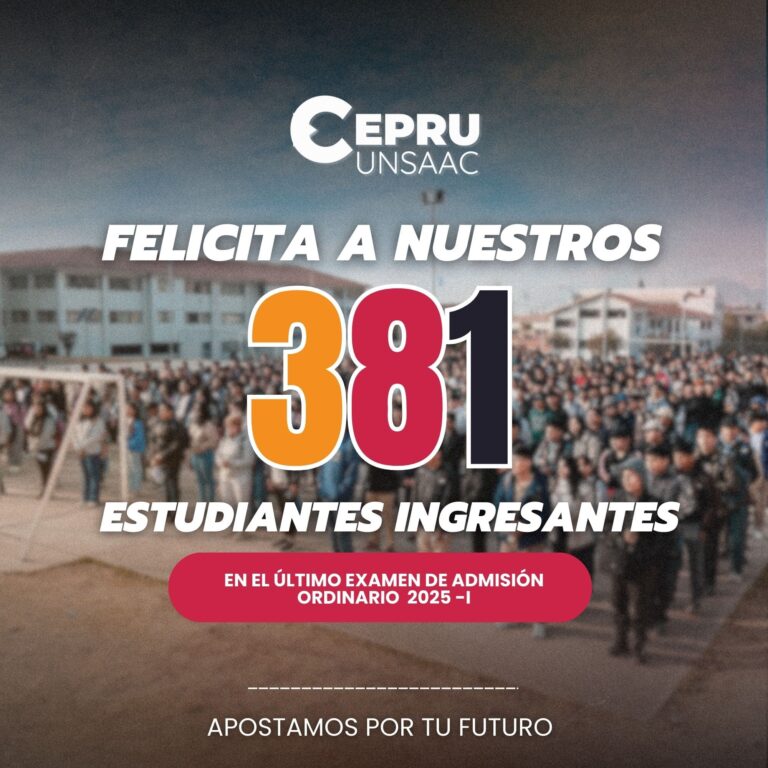 Felicita a Nuestros 381 Estudiantes Ingresantes